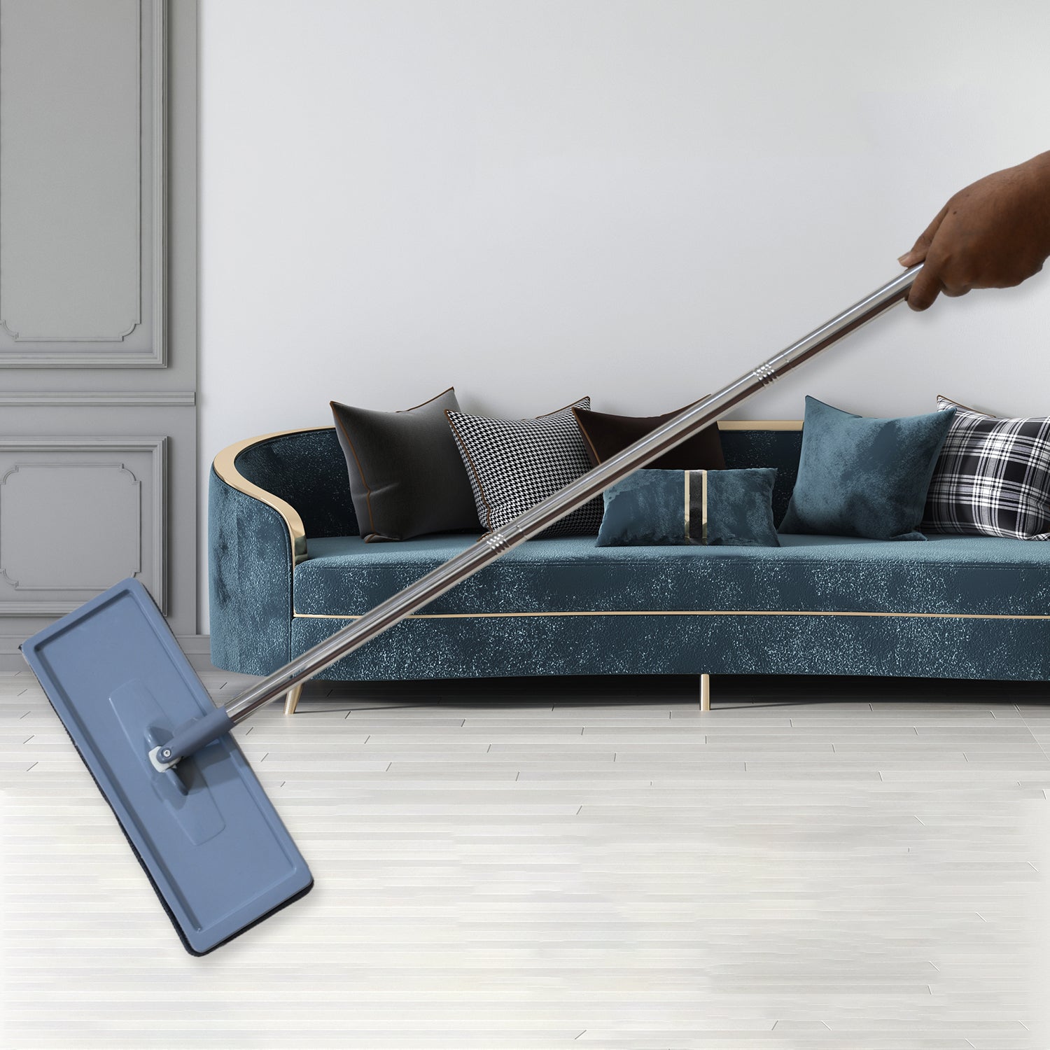 7890 High Quality Flat Mop Floor Cleaning Mop With Extra Refill 360° Rotating Microfiber Dust Mop, Hardwood Floor Mop, Dust Flat Mop, for Home/ Office Floor Cleaning Reusable Dust Mops 7890 High Quality Flat Mop Floor Cleaning Mop With Extra Refill 360° Rotating Microfiber Dust Mop, Hardwood Floor Mop, Dust Flat Mop, for Home/ Office Floor Cleaning Reusable Dust Mops